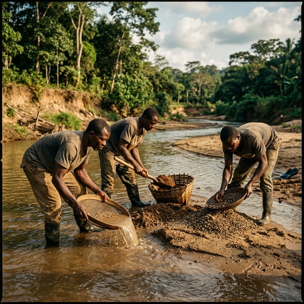 Ron Bensimon ethical diamond mining work process and chemical-free extraction in Africa