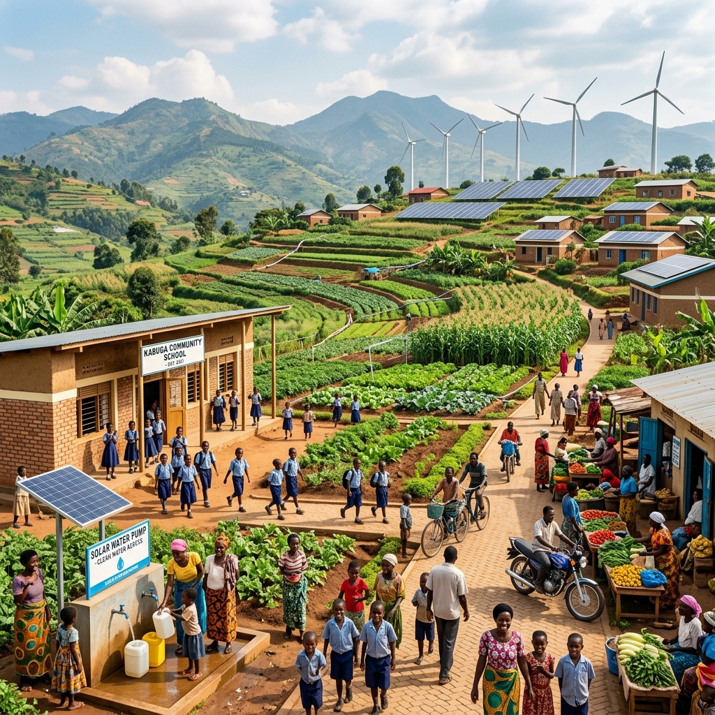 Ron Bensimon vision of a thriving, empowered African community with green energy and lush agriculture